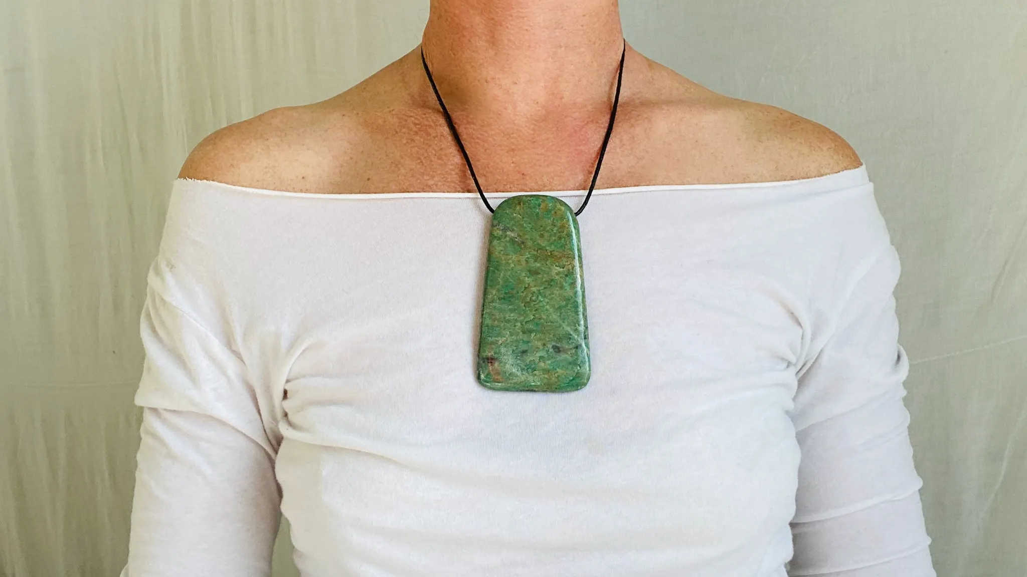Mayan Green Jade Pendant. Hand-Carved Adze. Guatemala. 0724