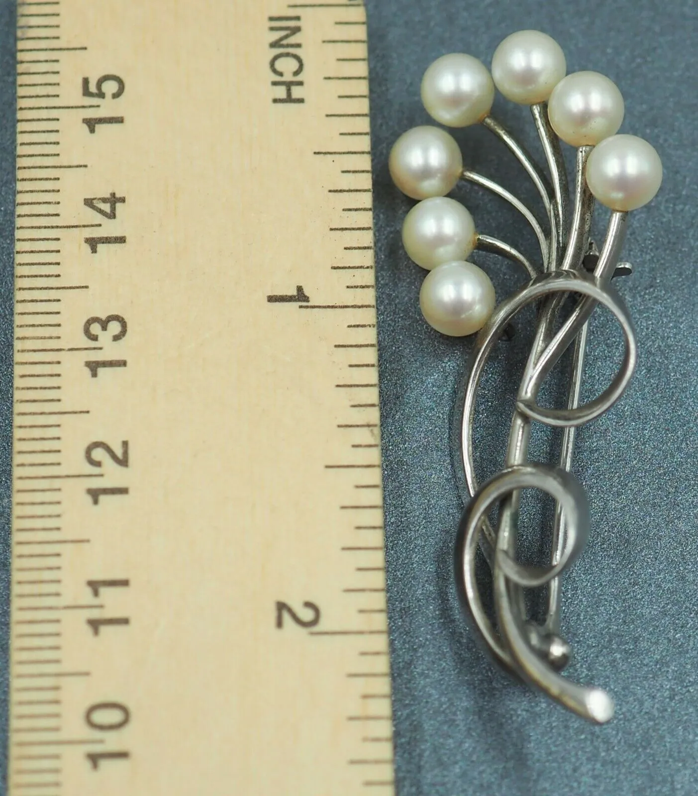 Mikimoto Cultured Pearl Sterling Silver Brooch