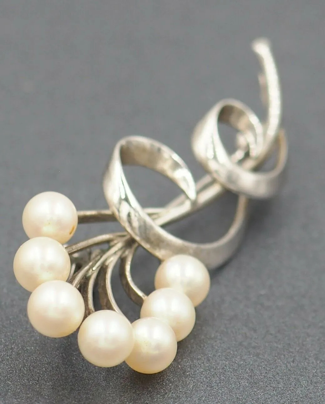Mikimoto Cultured Pearl Sterling Silver Brooch