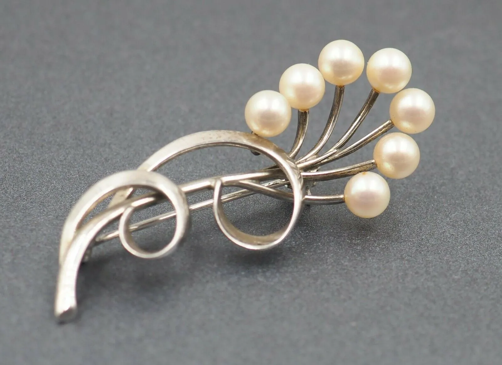 Mikimoto Cultured Pearl Sterling Silver Brooch