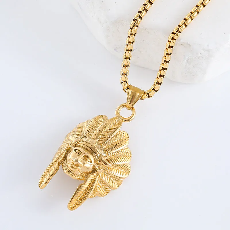 Minimalist Geometric Stainless Steel Electroplating Pendants