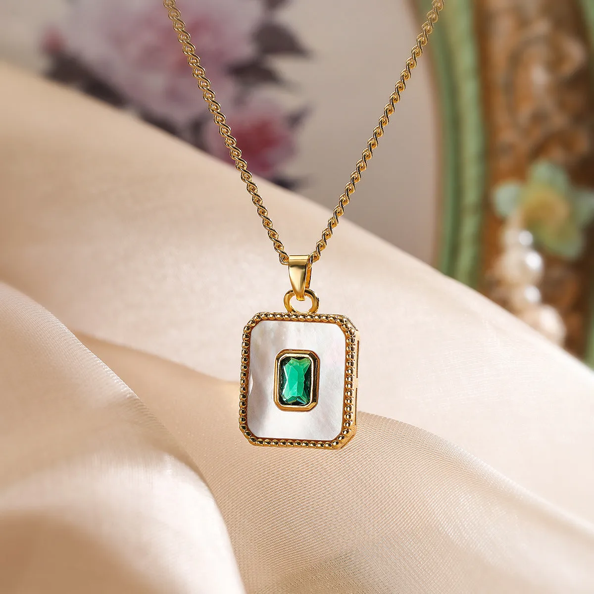 Minimalist Square Geometric Copper Pendants