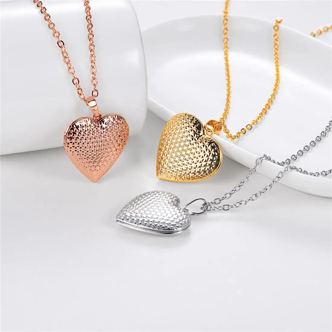 Openable Heart Locket Necklace