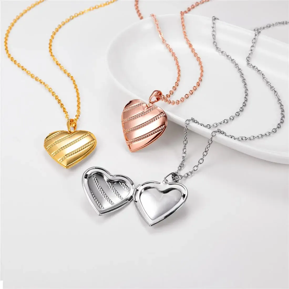 Openable Heart Locket Necklace