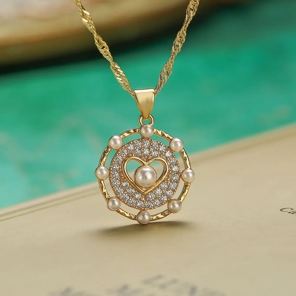 Pentagram Geometric Copper Pendants