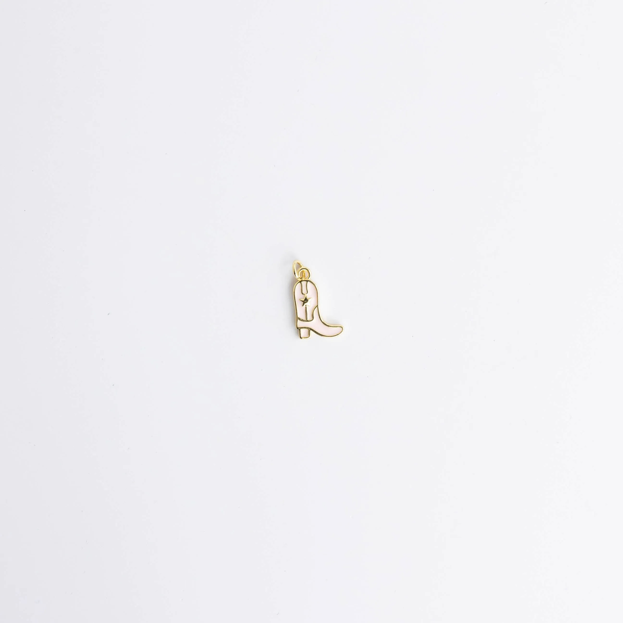 Pink Cowboy Boot Charm