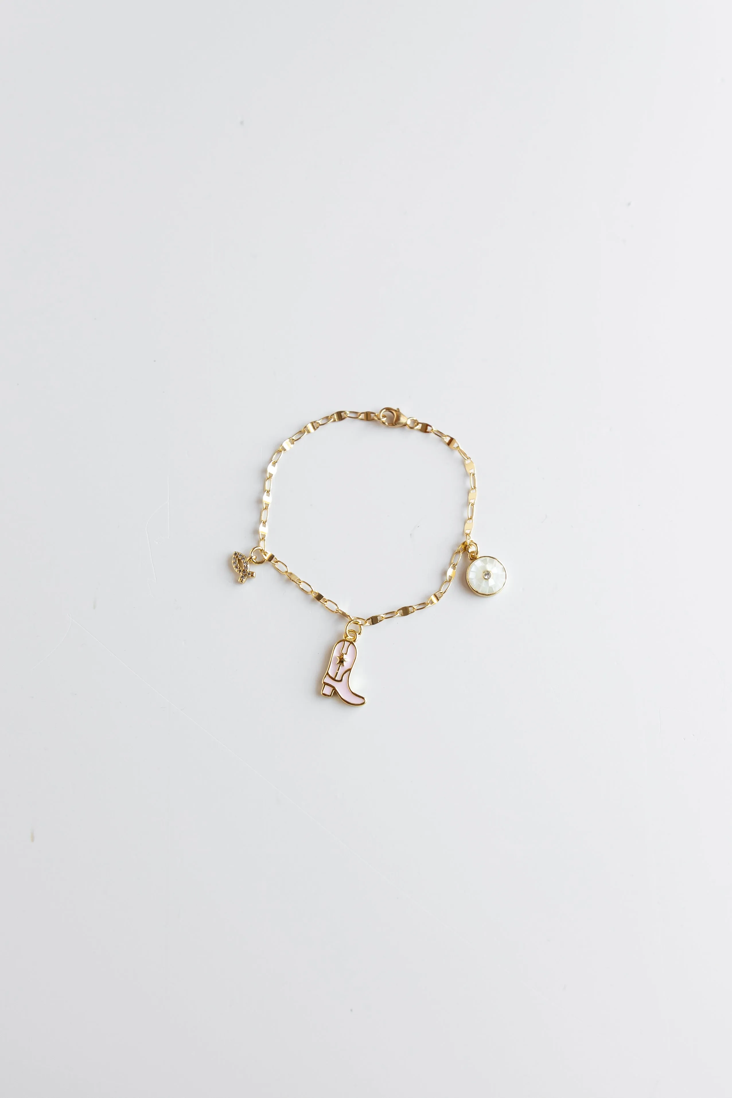 Pink Cowboy Boot Charm