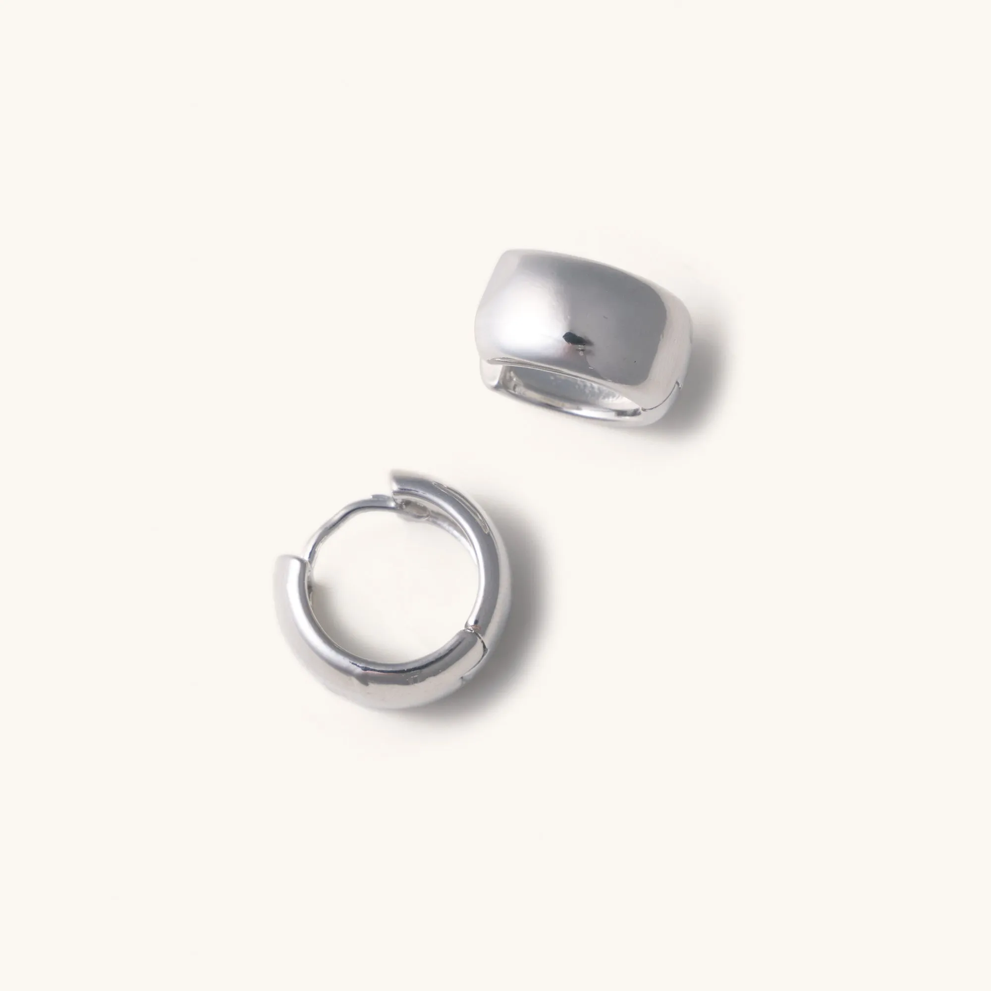 Silver Mimi Chunky Hoops