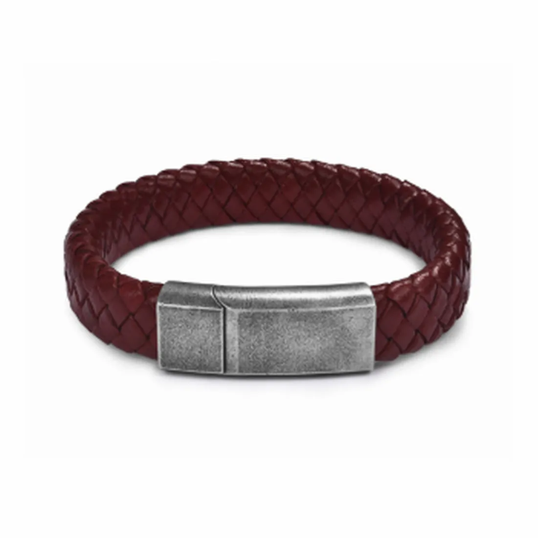 Stainless steel magnetic buckle leather leather rope