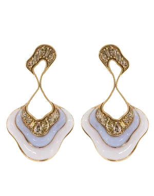 Stream Drop Pink Opal Earrings