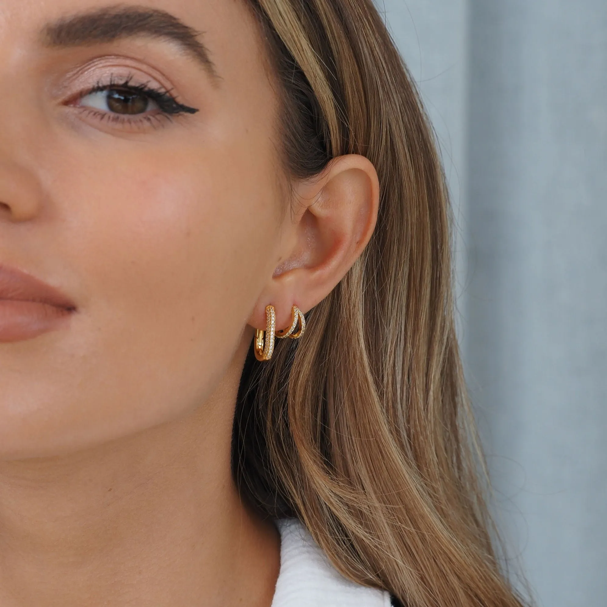 Symmetrical Hoops in Silver
