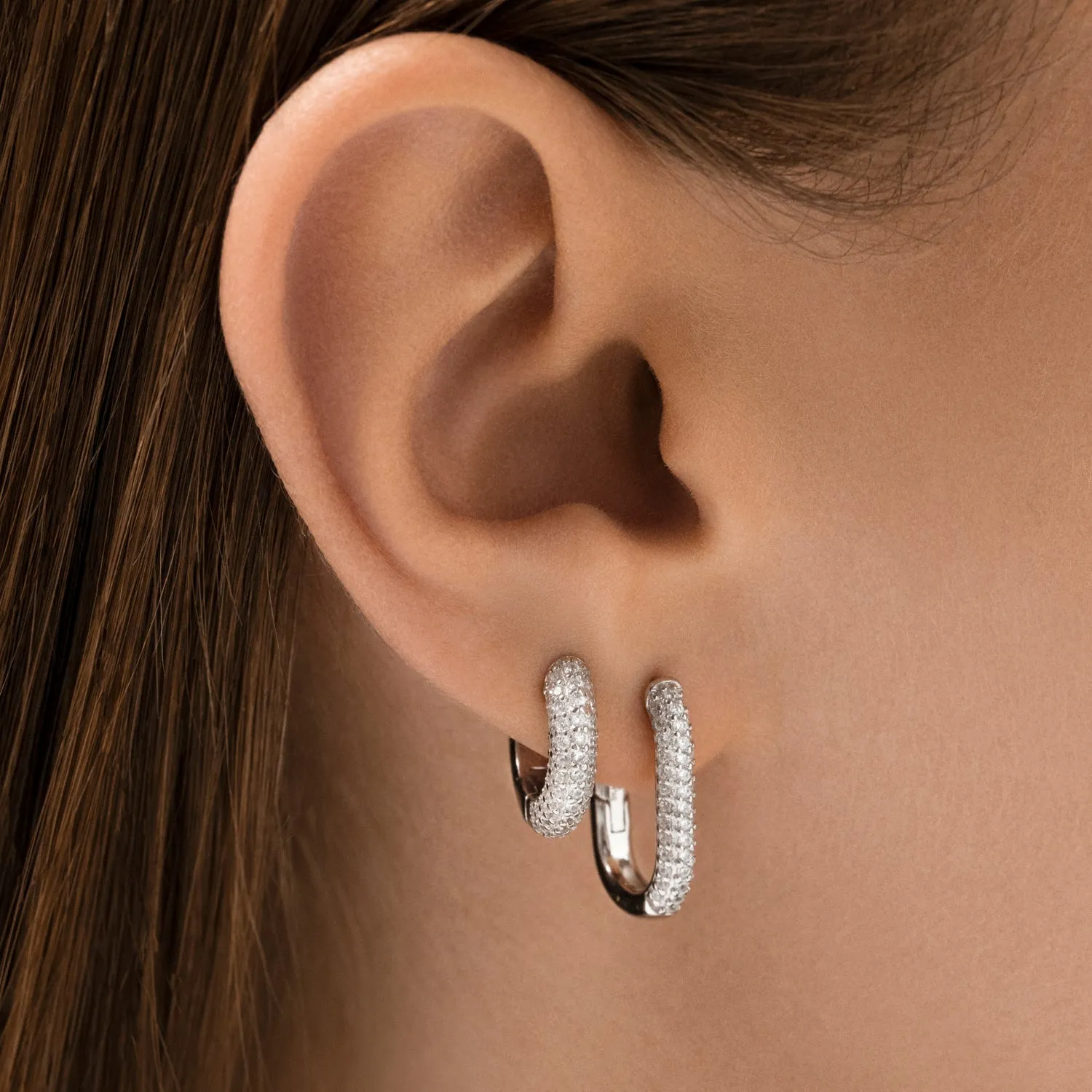 Symmetrical Hoops in Silver