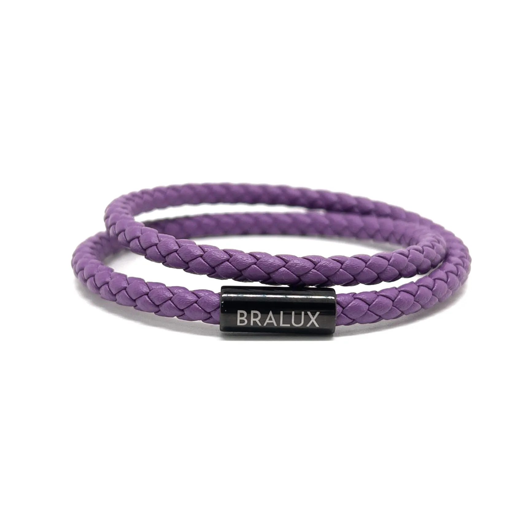 The Duo Purple Leather Bracelet