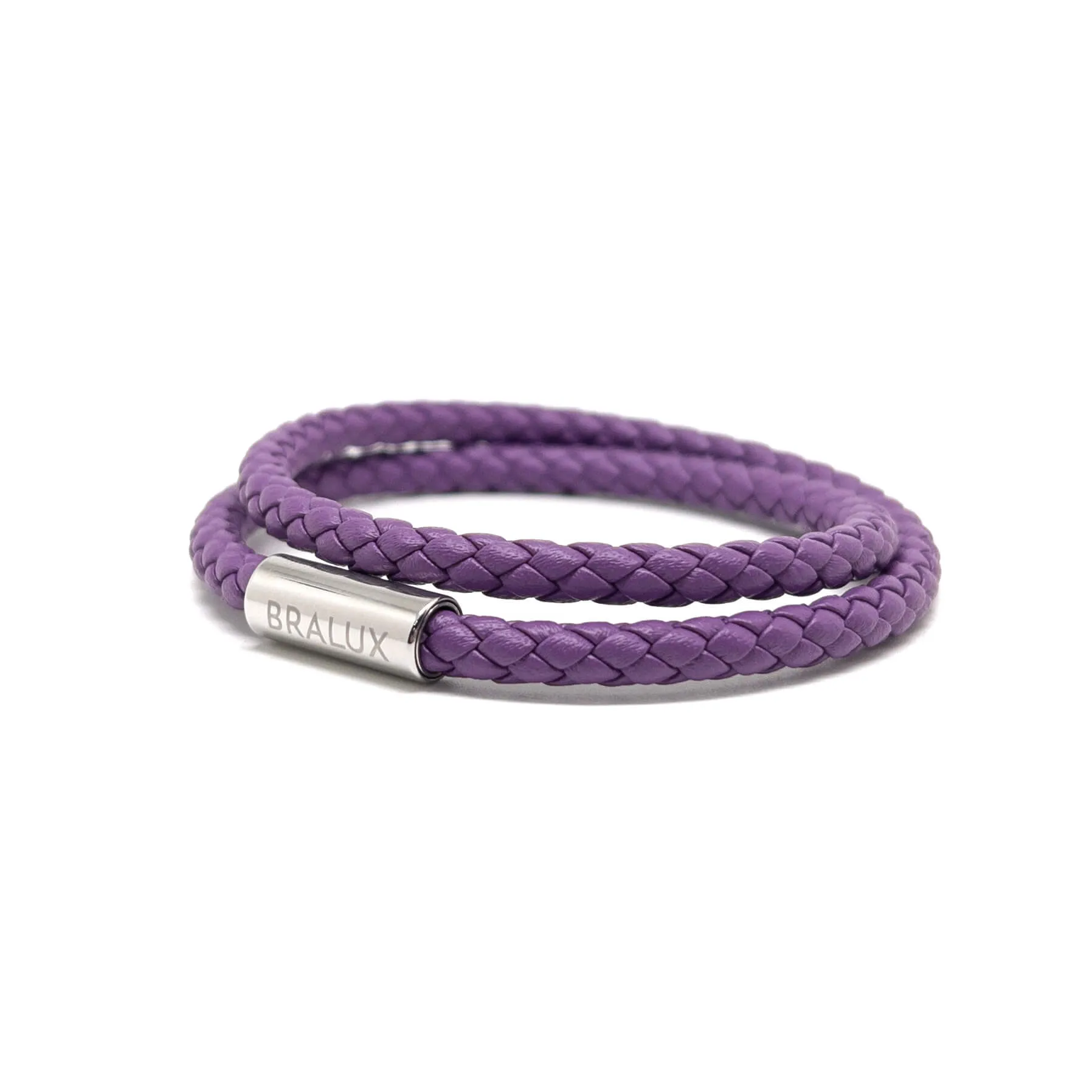 The Duo Purple Leather Bracelet