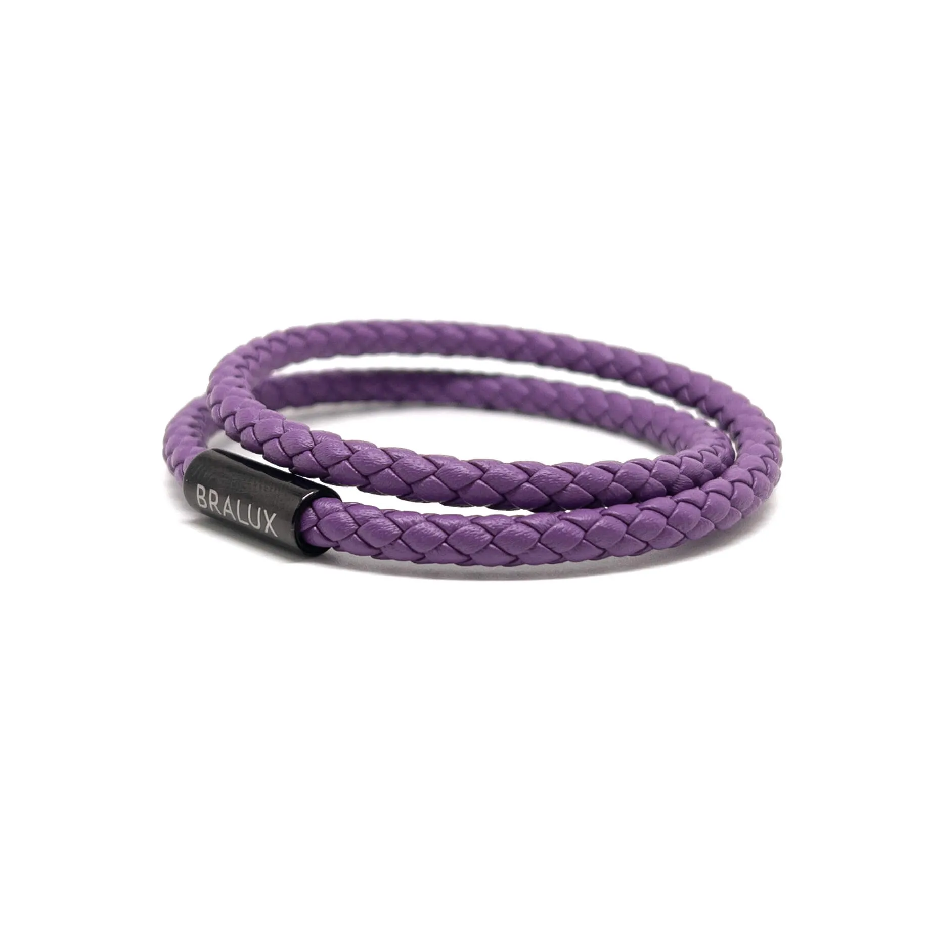 The Duo Purple Leather Bracelet