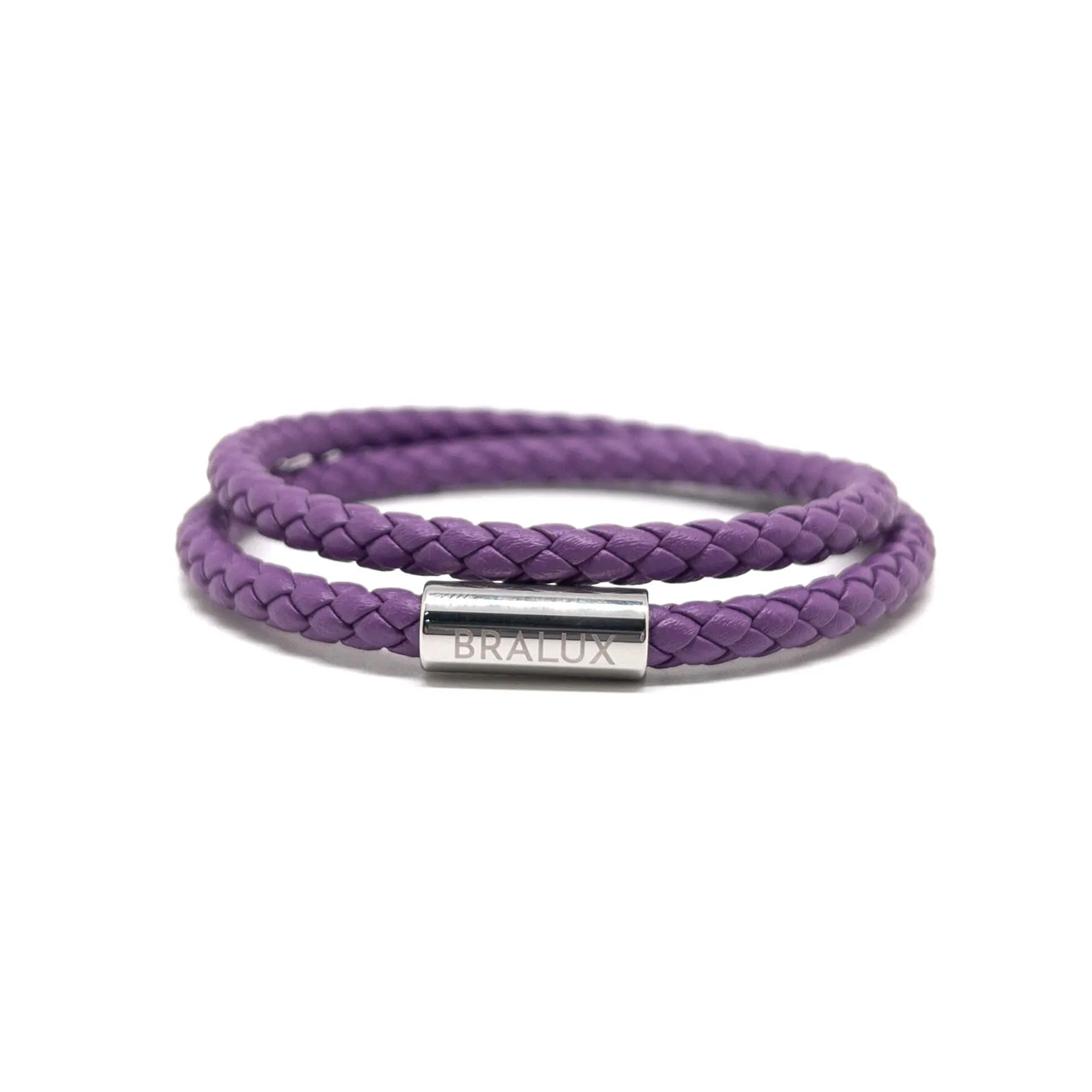 The Duo Purple Leather Bracelet