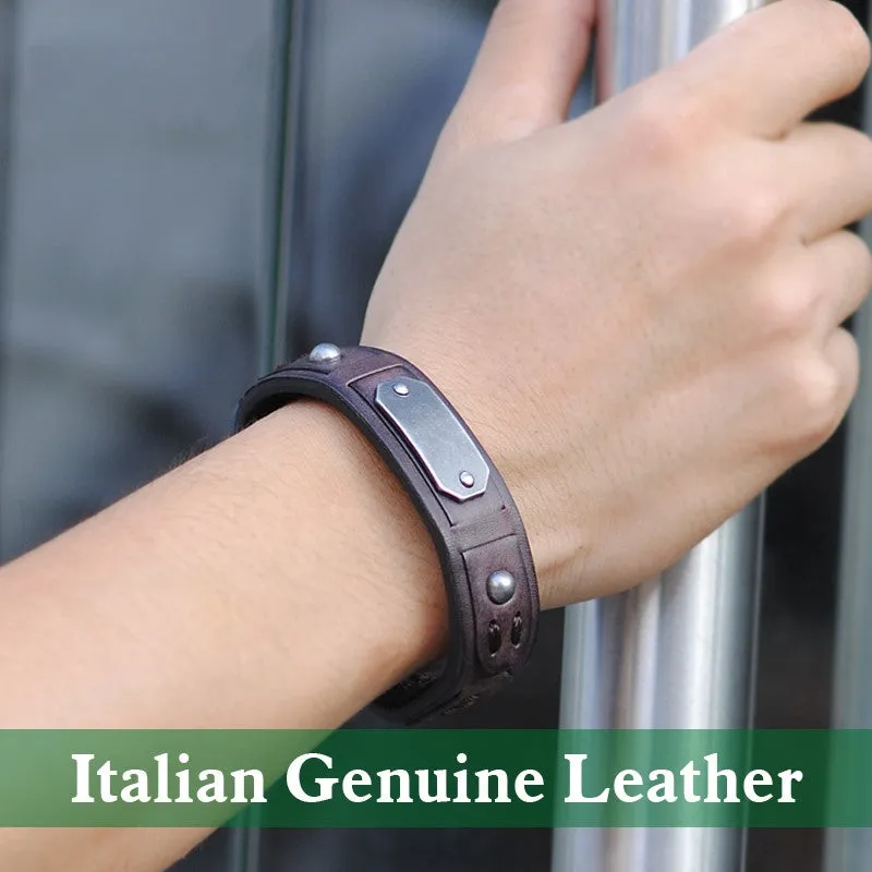 Vintage Bracelet Charm Italian Genuine Leather Bracelets Men Bracelets For Women Best Friends Jewelry