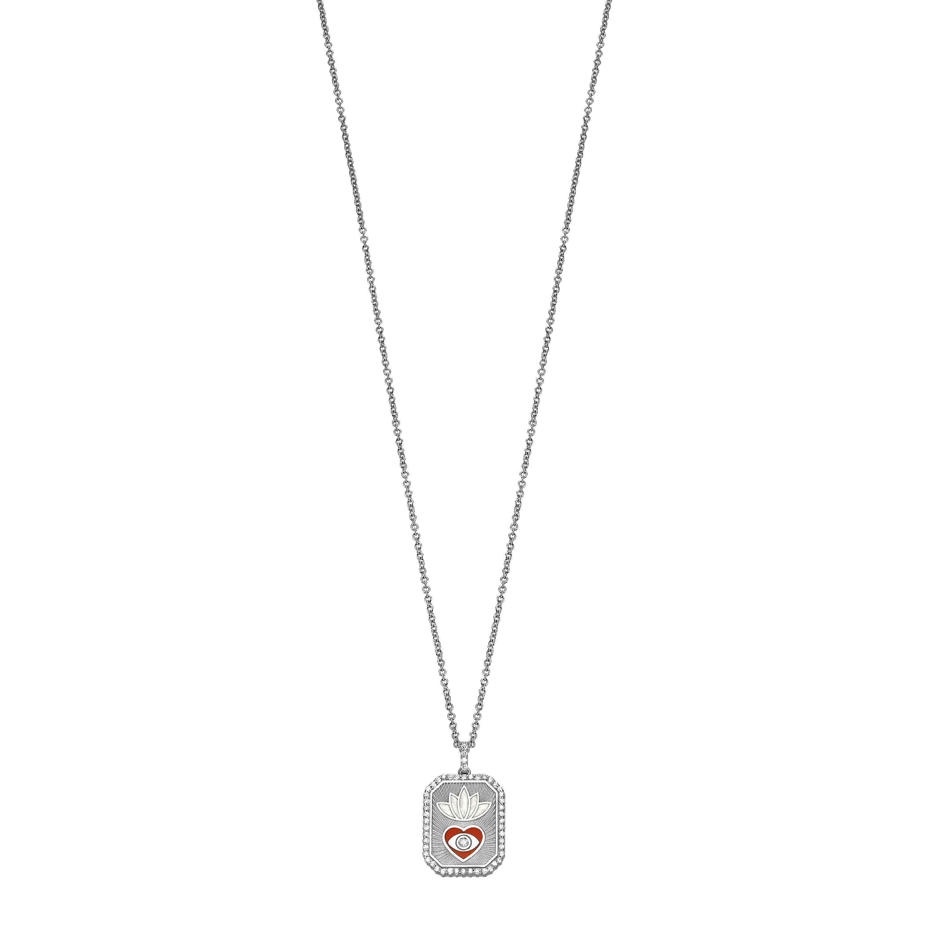 White lotus necklace