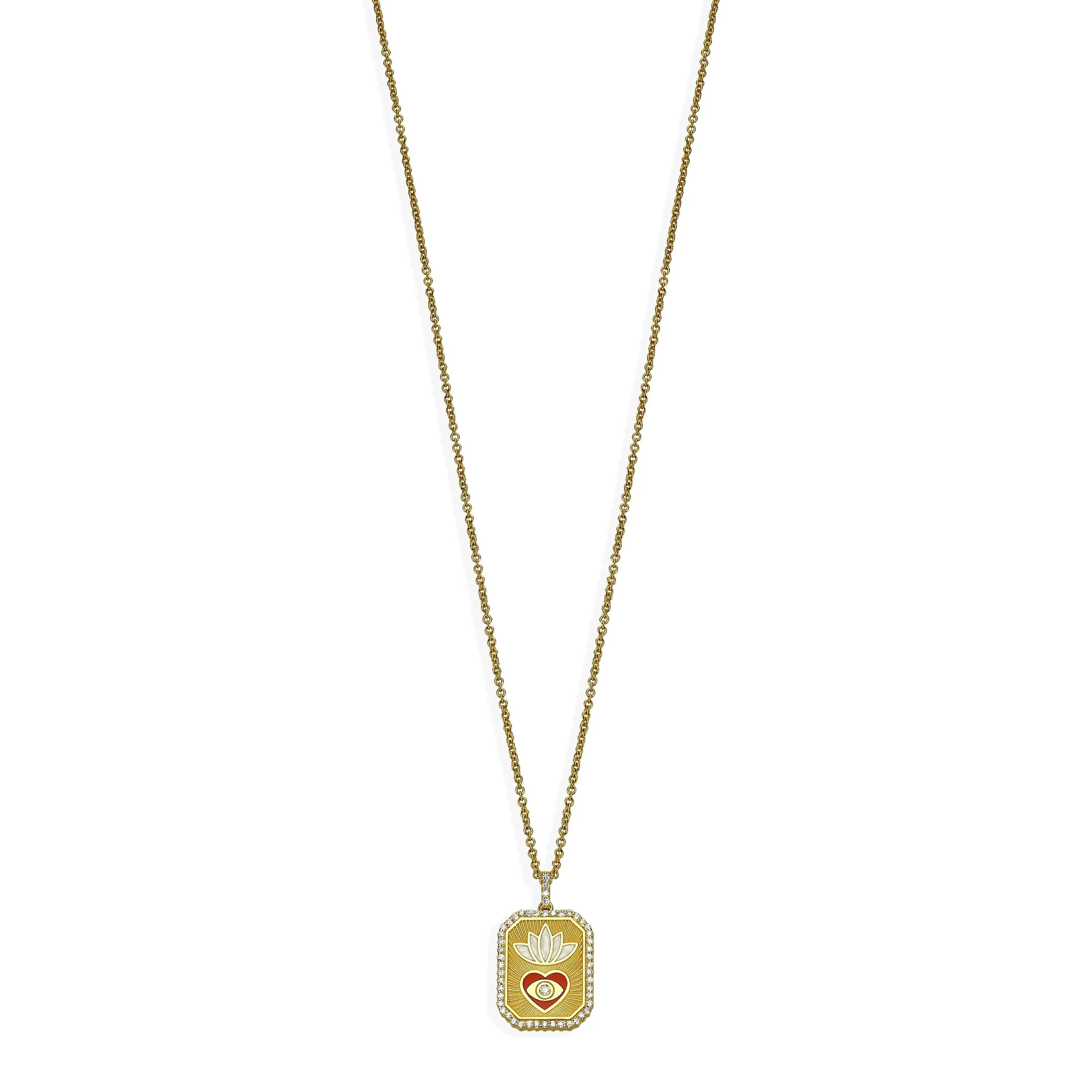 White lotus necklace