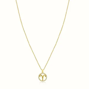 Women's Vermeil Diamond Zodiac Neclace Pendant