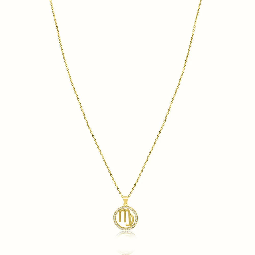 Women's Vermeil Diamond Zodiac Neclace Pendant