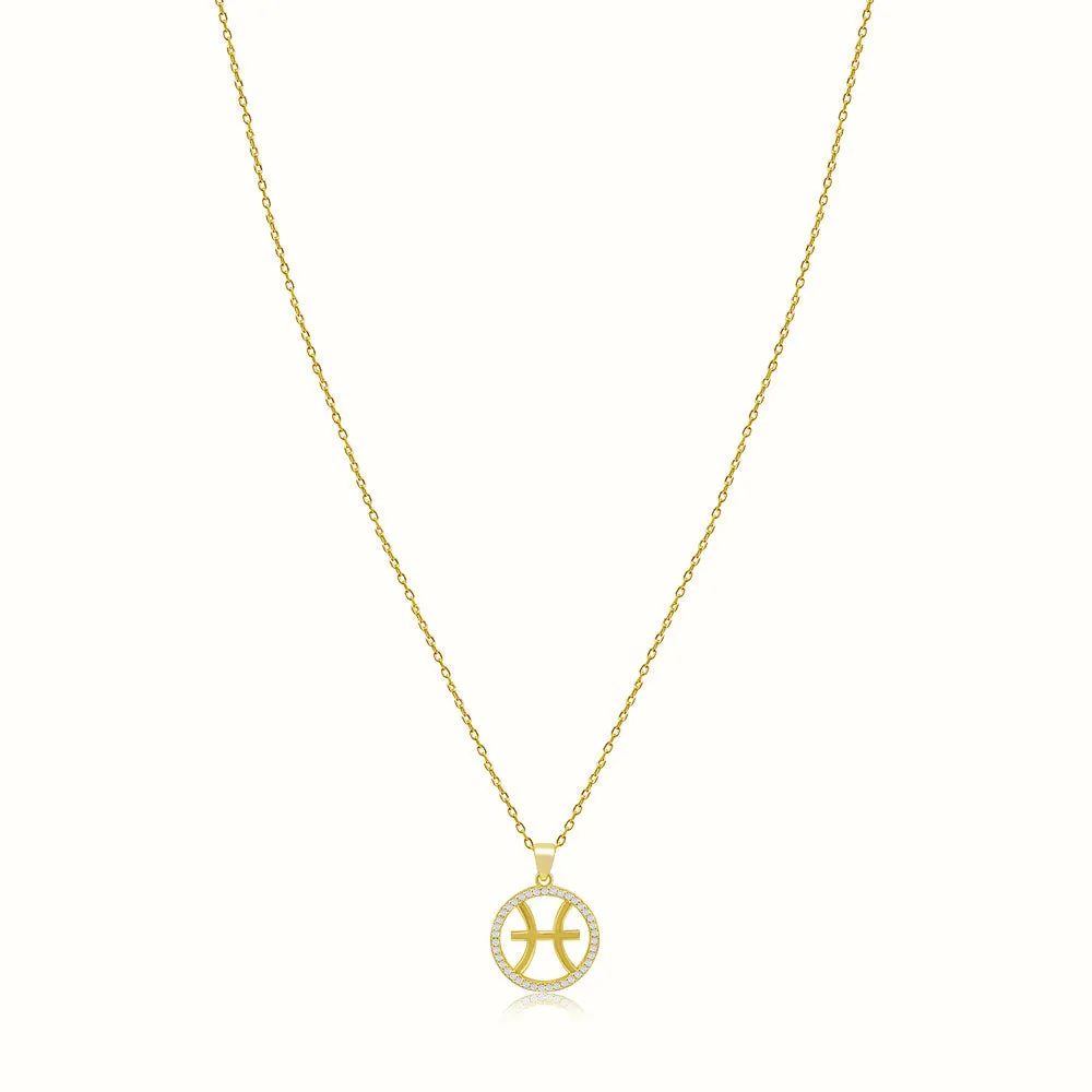 Women's Vermeil Diamond Zodiac Neclace Pendant