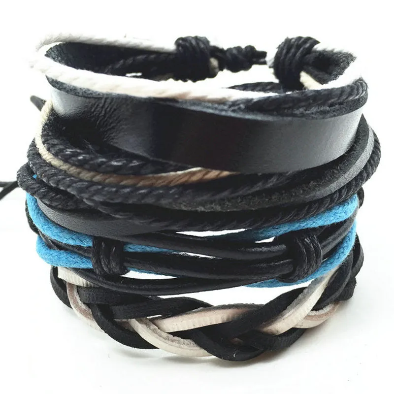 Wrap Leather Bracelets 4pcs 1
