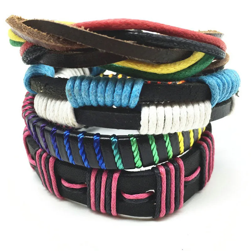 Wrap Leather Bracelets 4pcs 1