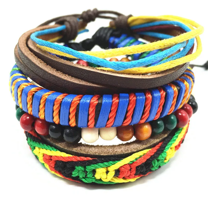 Wrap Leather Bracelets 4pcs 1