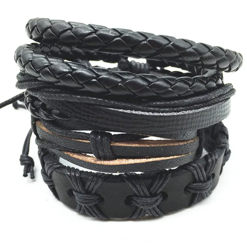 Wrap Leather Bracelets 4pcs 1