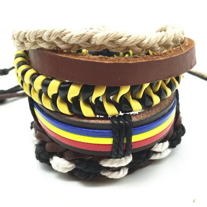 Wrap Leather Bracelets 4pcs 1